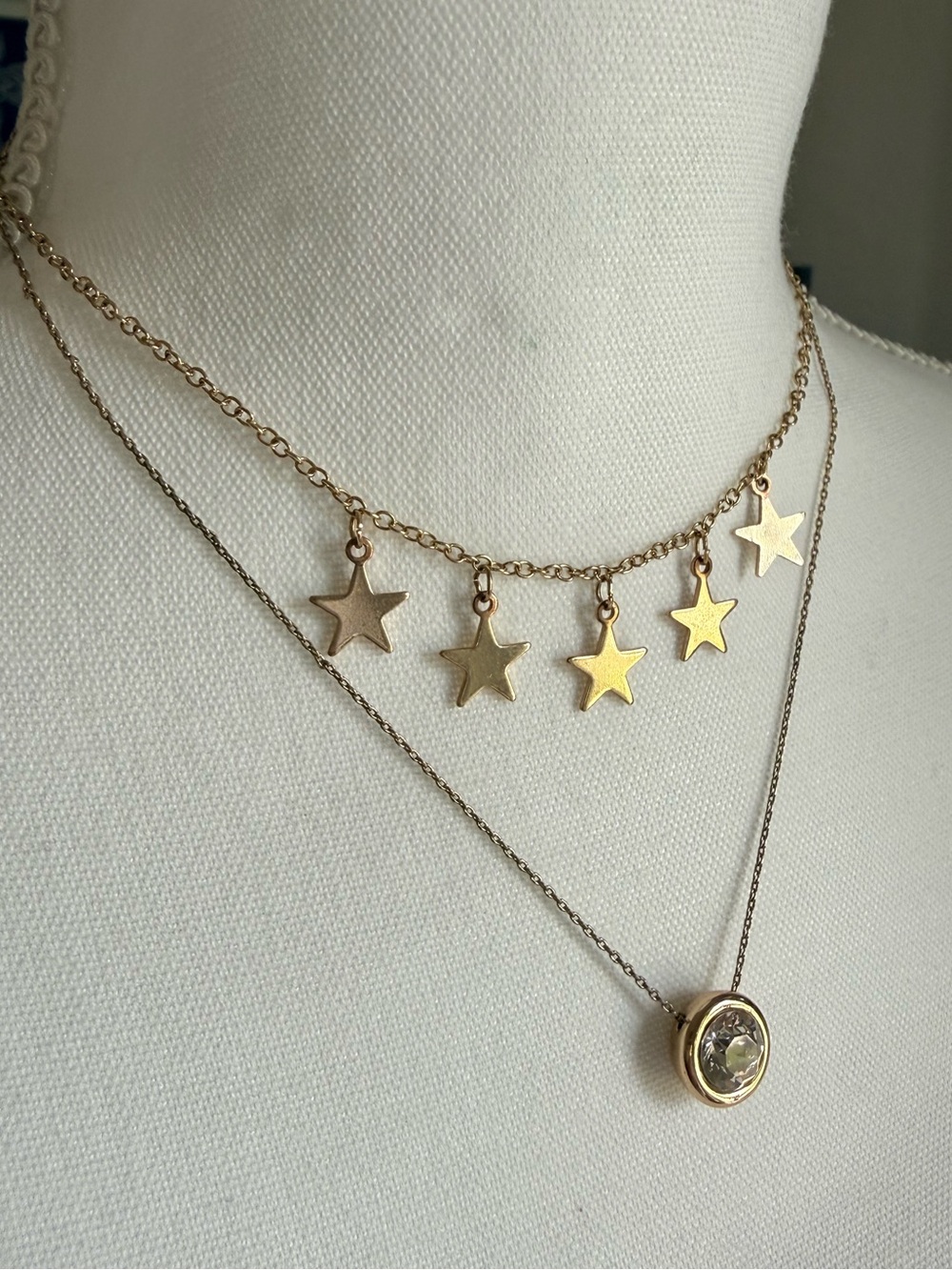 Gold Star Charm Layered Necklace - Women Jewelry